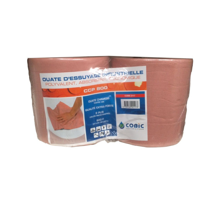 Ouate essuyage chamois Pack 2 rouleaux