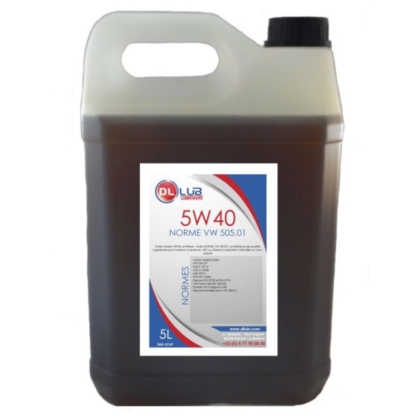 Huile moteur synthèse 5W40 - Huile 505.01