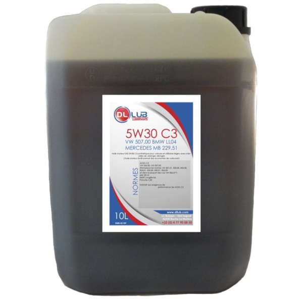 HUILE MOTEUR 5W30 VW 507.00 BMW LL04 MERCEDES MB 229.51 C3 LONG LIFE