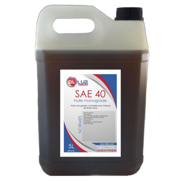 HUILE MONOGRADE SAE 40