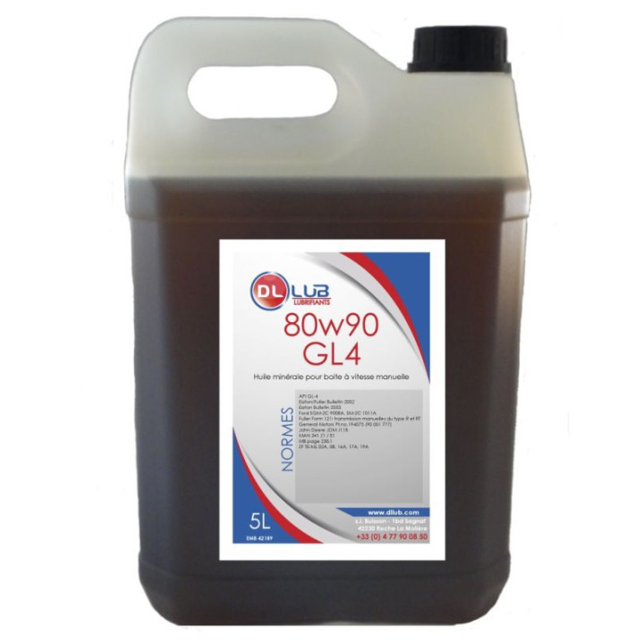 HUILE BOITE A VITESSE MINERALE 80W90 GL4