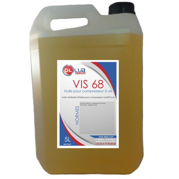 Huile minérale pour compresseur d'air à vis 68