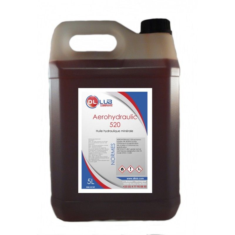 HUILE TOTAL AEROHYDRAULIC 520 Huile avion hydraulique minérale
