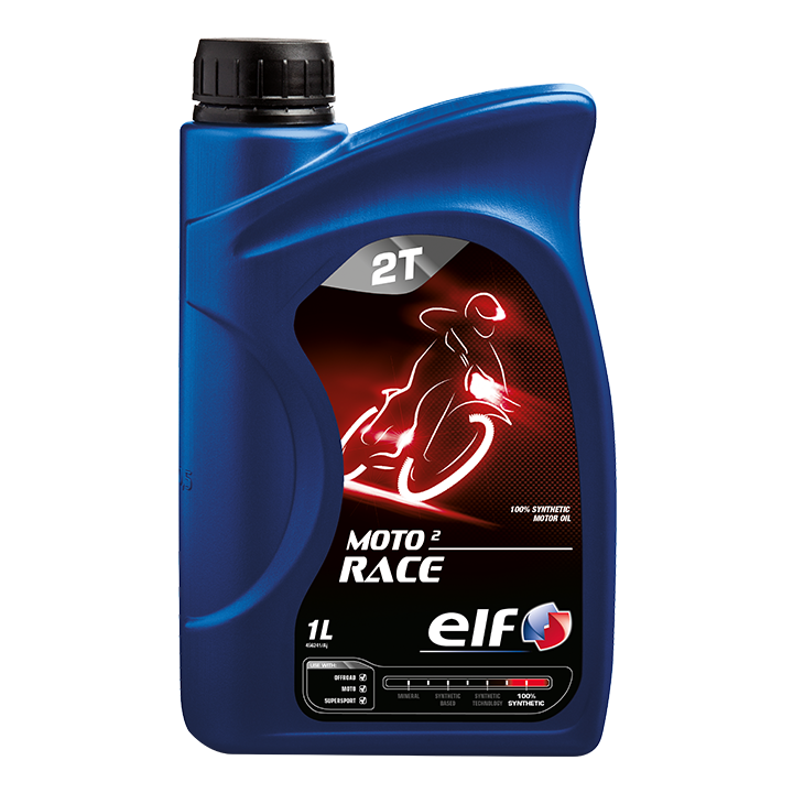 ELF MOTO2 RACE : Huile moteur 2T moto 100 % Synthétique