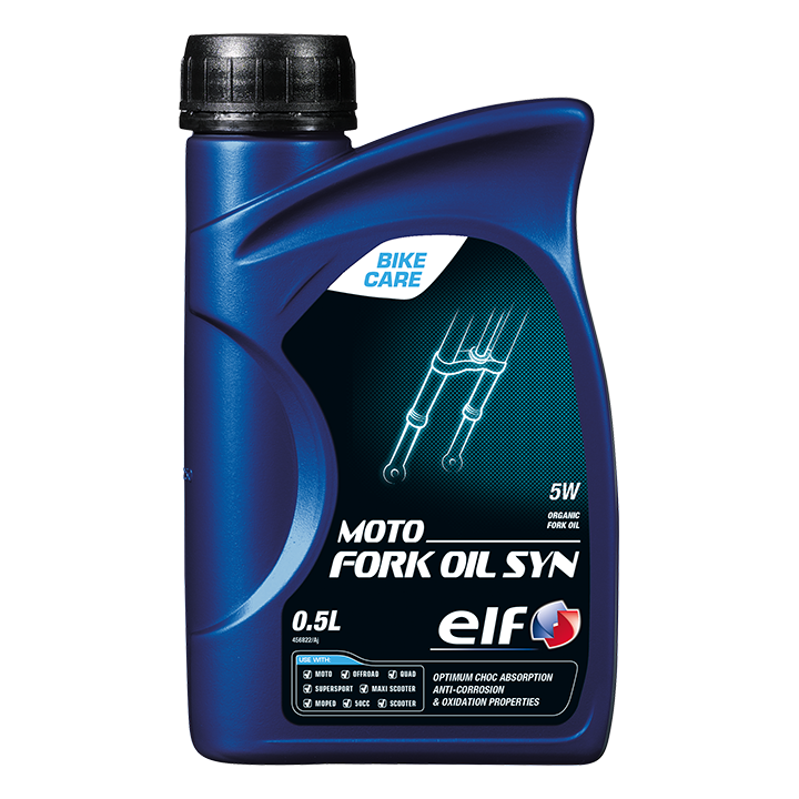 ELF MOTO FORK OIL SYN 5W : Huile de fourche moto Grade 5W
