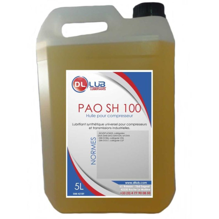 HUILE COMPRESSEUR SYNTHÉTIQUE PAO 100