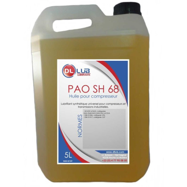 HUILE COMPRESSEUR SYNTHÉTIQUE PAO 68