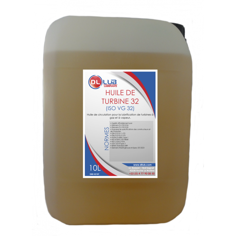 HUILE DE TURBINE 32 (ISO VG 32) Huile lubrification de turbines