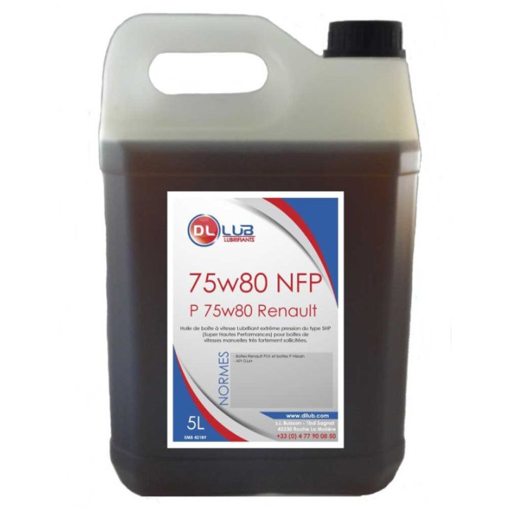 HUILE DE BOITE VITESSE  RENAULT P 75W-80 - 75w80 NFP