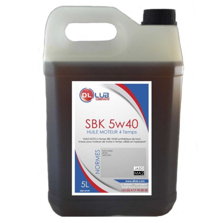 HUILE MOTO 4T SBK 5W40