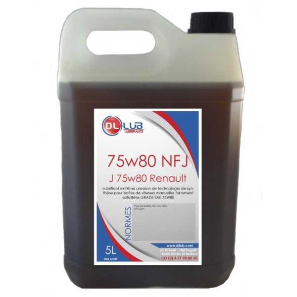 HUILE DE BOITE VITESSE RENAULT J 75W-80 - 75w80 NFJ